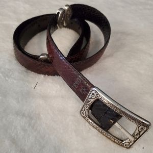 Brown and Black Switchable Belt